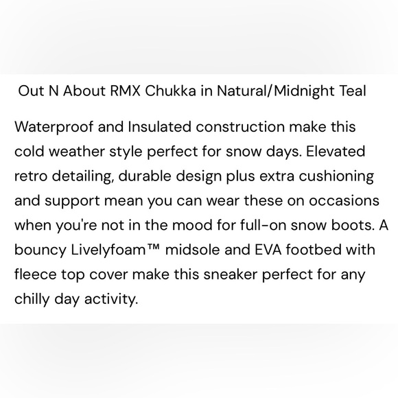 Sorel Out N About RMX Chukka Waterproof & Insulated in Natural / Midnight Teal - Picture 5 of 14